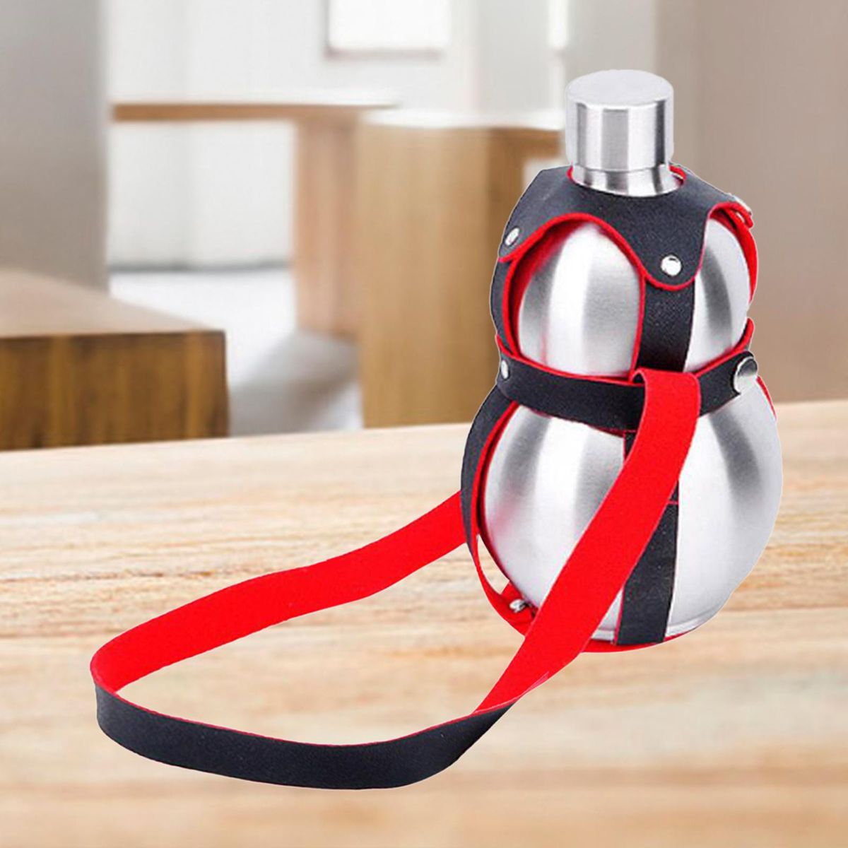 2pcs Stainless Steel Hip Gourd Bottle Outdoor Gift