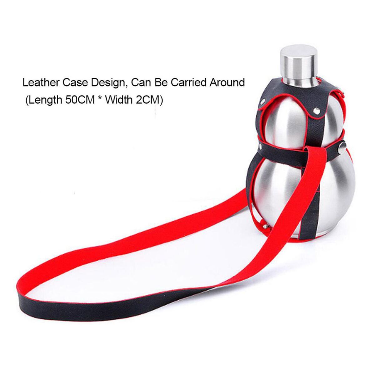 2pcs Stainless Steel Hip Gourd Bottle Outdoor Gift