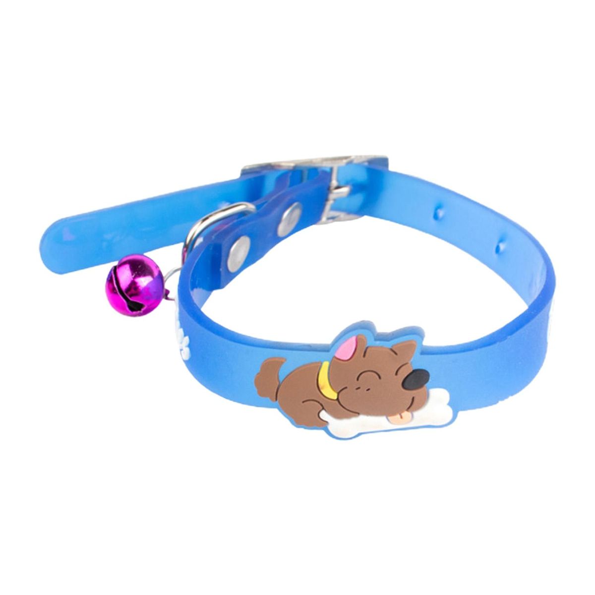 Dog Collar Cartoon Dog Pattern Pet Cat Dog Neck Circle Blue