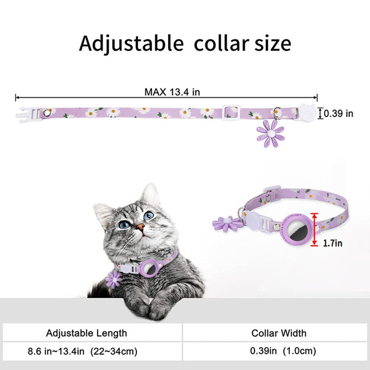 Pet Collar Protective Case Cover Pet Collar Purple