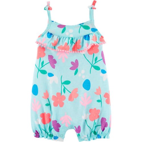 Floral Tankjersey Romper - 6m