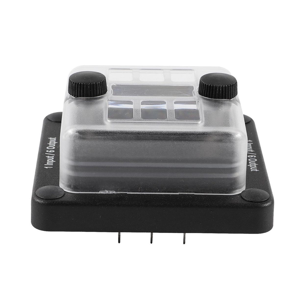6 Way Fuse Block Box W/Negative Bus, Updated Automotive Blade Fuse Block Holder with LED Indicator Thumbscrew Protection Cover Label Sticker for DC 12-32V Auto Car Marine RV Boat