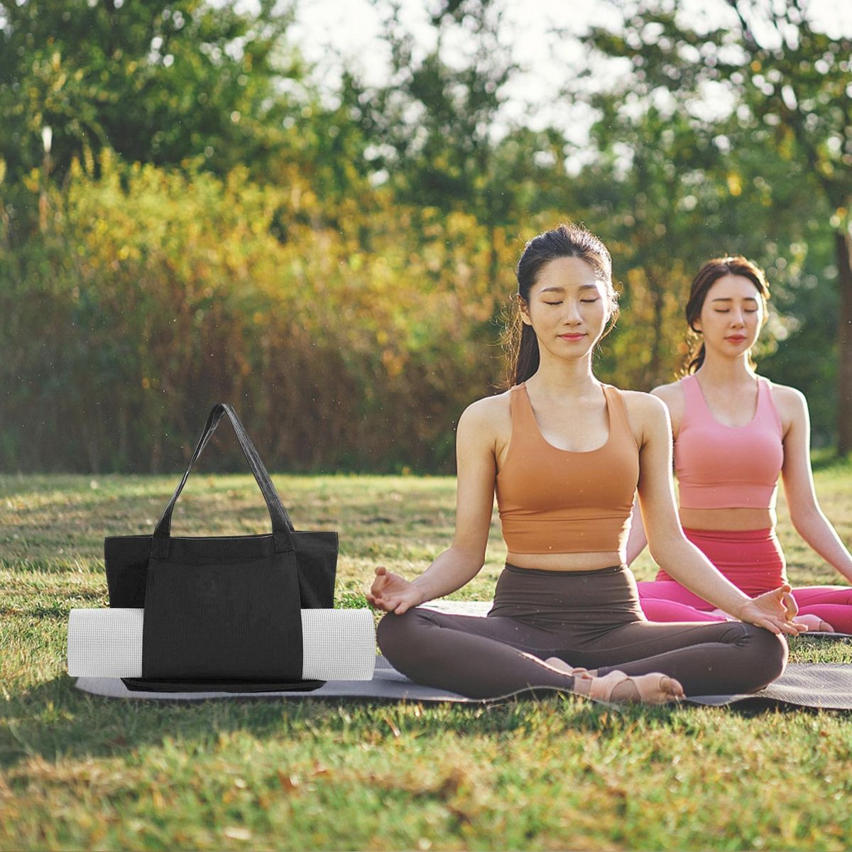 Yoga Mat Bag Yoga Mat Storage Bag Yoga Accessory Storage Bag Black