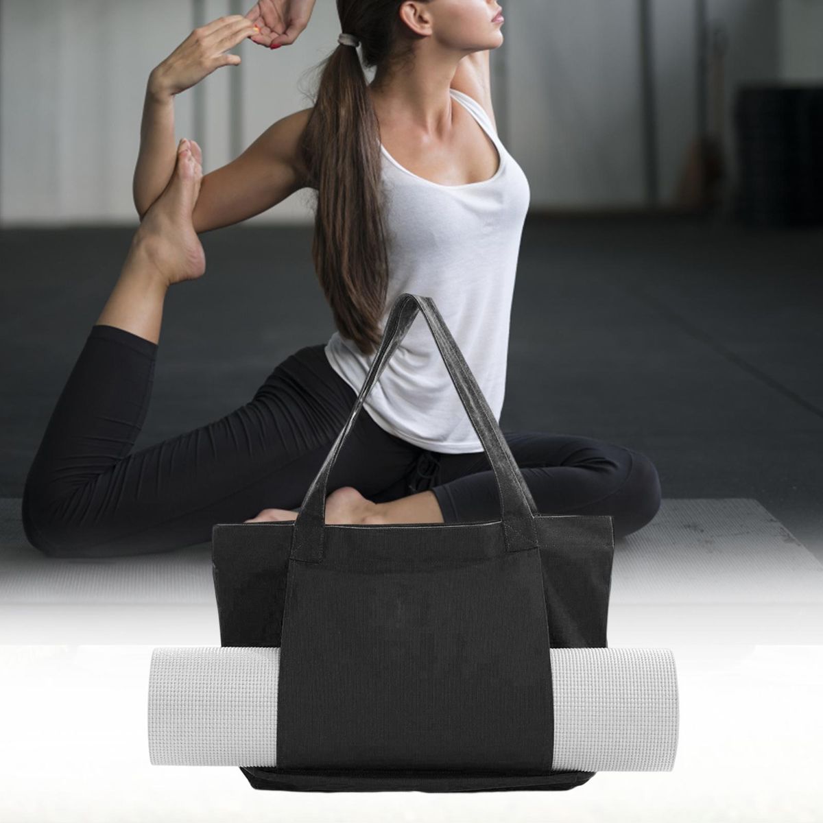 Yoga Mat Bag Yoga Mat Storage Bag Yoga Accessory Storage Bag Black