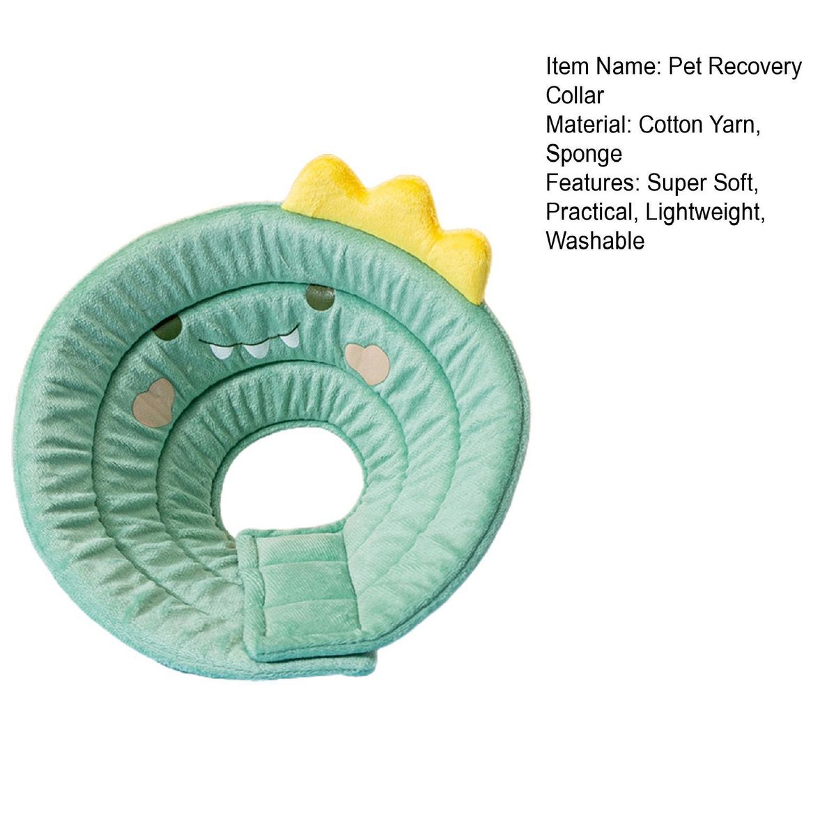 Pet Neck Cone Dog Cat E Collar Wound Healing Recovery Cone Green