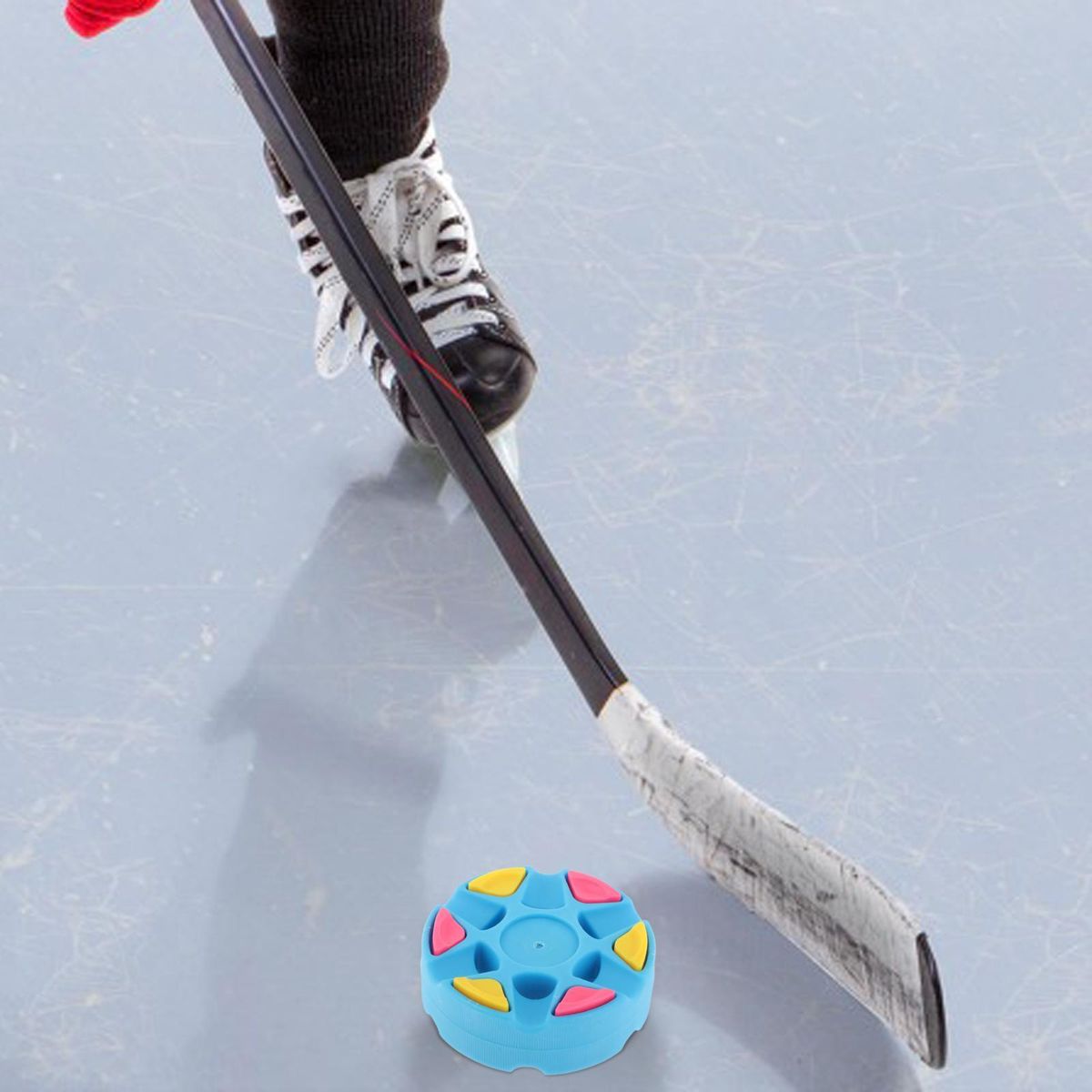 Ice Hockey Training Pucks Dryland Skate Ball Blue