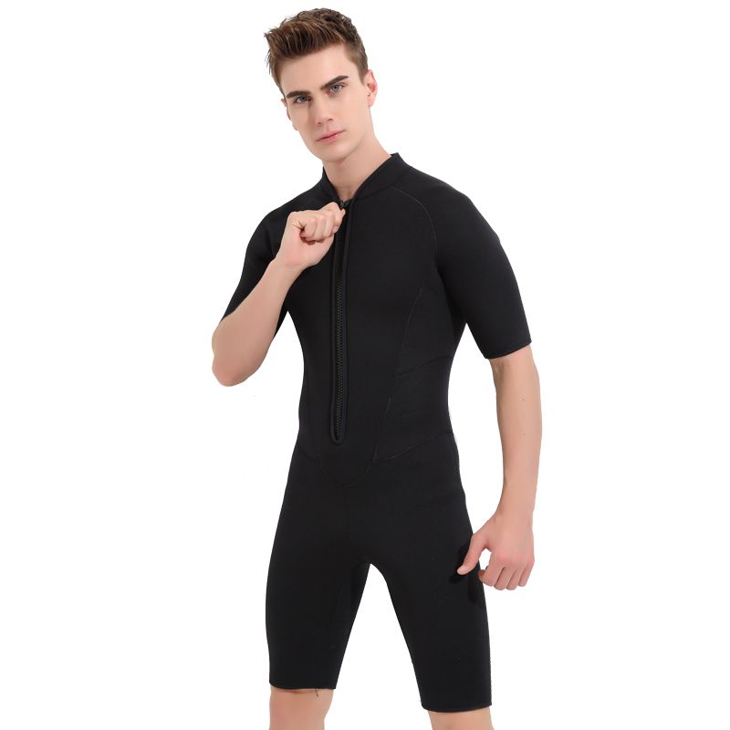 3MM Neoprene Wetsuits Men For Swimming Scuba Diving Surf Equipment One Piece Short Sleeve Wet Suit