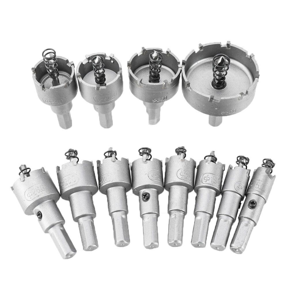Drillpro 12pcs 15mm-50mm Hole Saw Tooth Kit Drill Cutter
