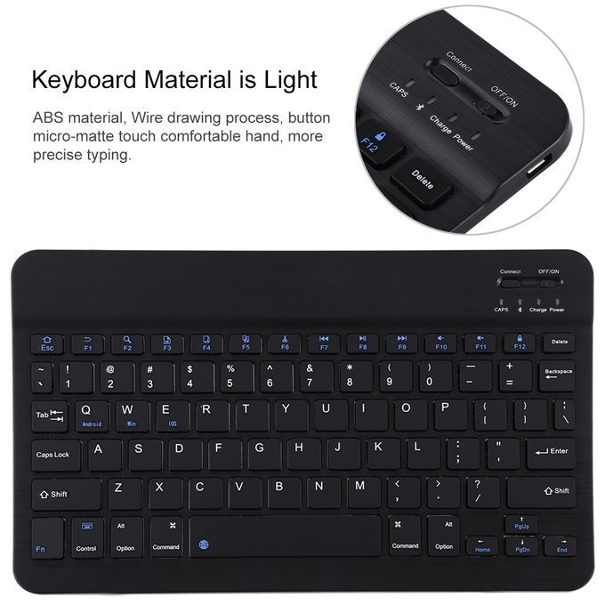 TG11B Detachable Bluetooth Black Keyboard + Microfiber Leather Protective Case For IPad Pro 11 Inch (2020), With Pen Slot & Holder (Pink)