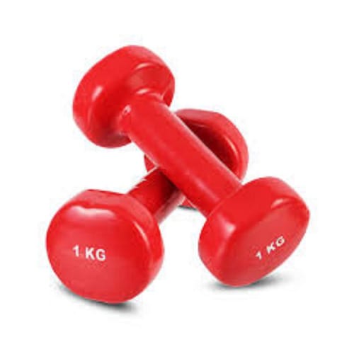 Pair of 1kg Coated Dumbbells