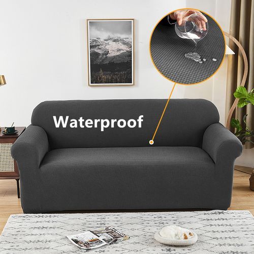 Thickened Waterproof Sofa Cover For 1/2/3/4 Seater Gray