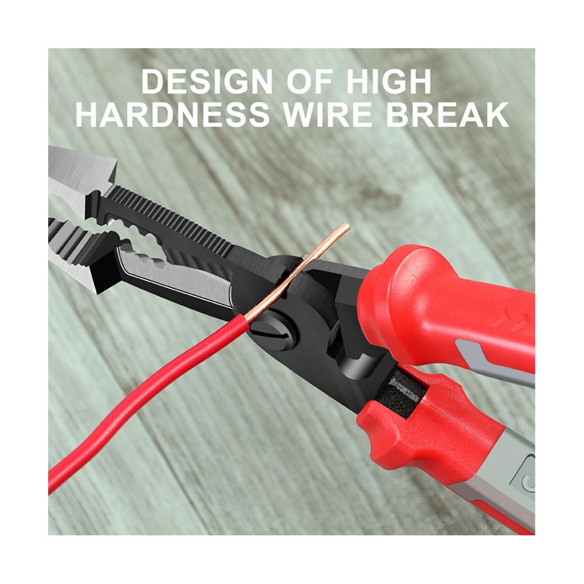 1Pc 6 in 1 Multifunctional Electrician Pliers Long Nose Pliers Wire Cable Cutter Stripper Terminal Crimping Hand Tools