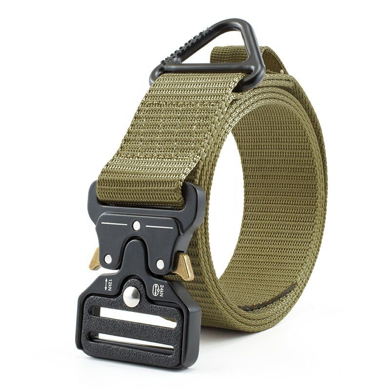 Heavy Duty 8251 Tactical Tools Practical Belt Customized Logo Laser Customized Nylon Ary Supplies Police Ary Belt-green