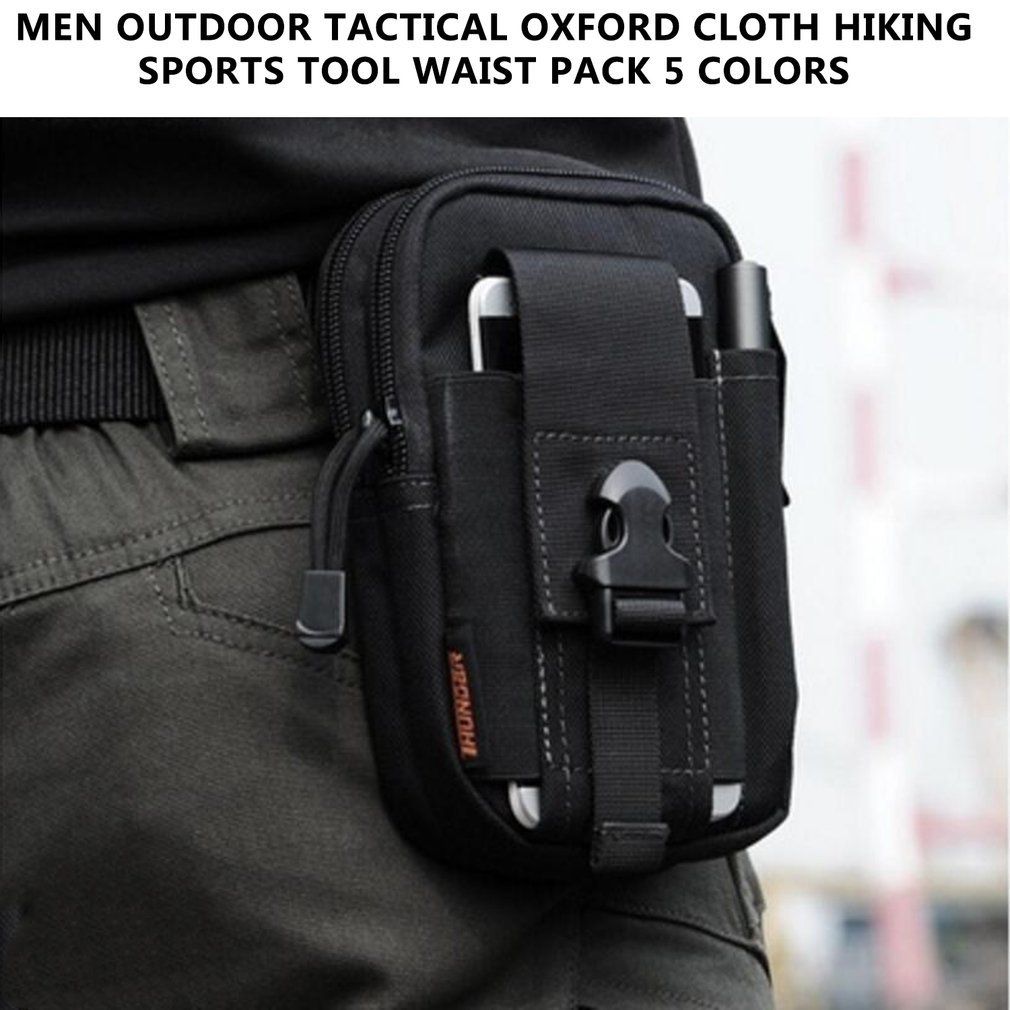 Men Outdoor Multifunctional Tactical Drop Oxford Cloth Bag Hiking Travel Tool Waist Pack Motorcycle Sports Hunting Ride Pack