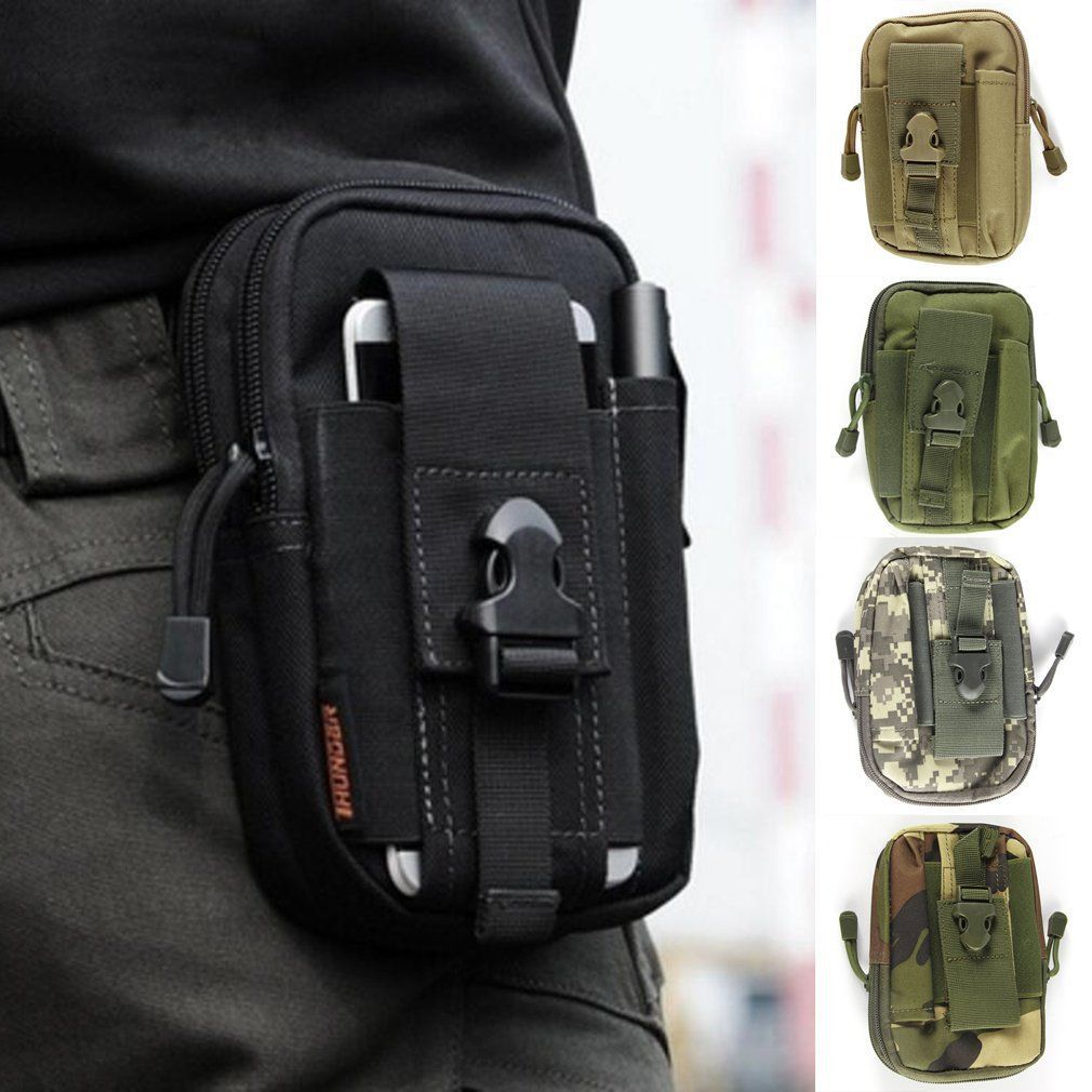 Men Outdoor Multifunctional Tactical Drop Oxford Cloth Bag Hiking Travel Tool Waist Pack Motorcycle Sports Hunting Ride Pack