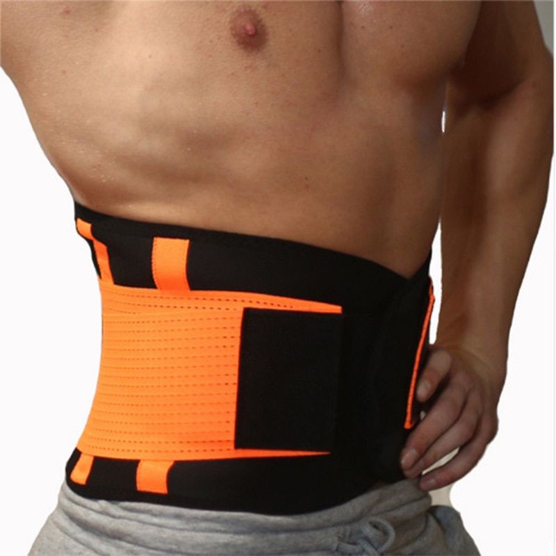 Waist Support Belt Gym Back Trainer Protector Men Lifting  BodyBuilding Profuse Sweat Belts Women Postpartum Abdominal S-blue
