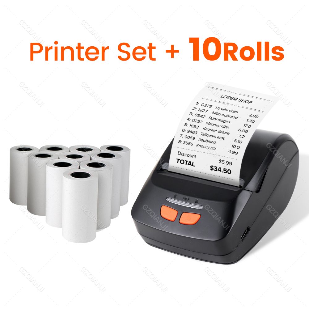 Thermal Printers Bluetooth Mini Portable Android Mobile 58mm Receipt Printer Ticket Bill