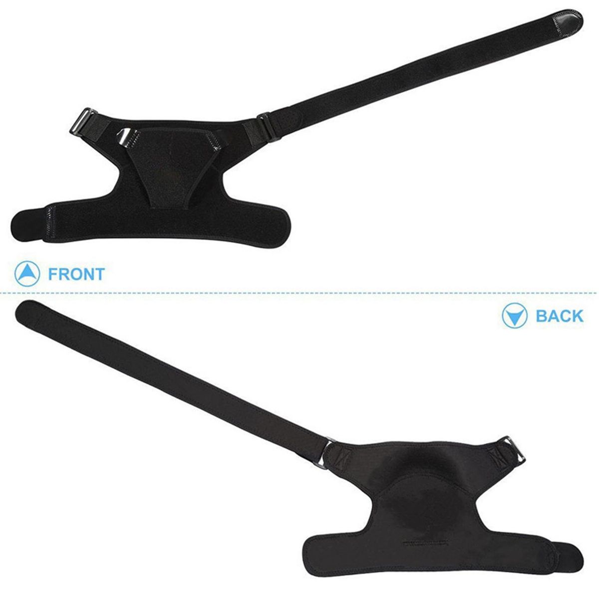 Shoulder Brace for Sleeping Shoulder Support Brace Adjustable Sleeve Black