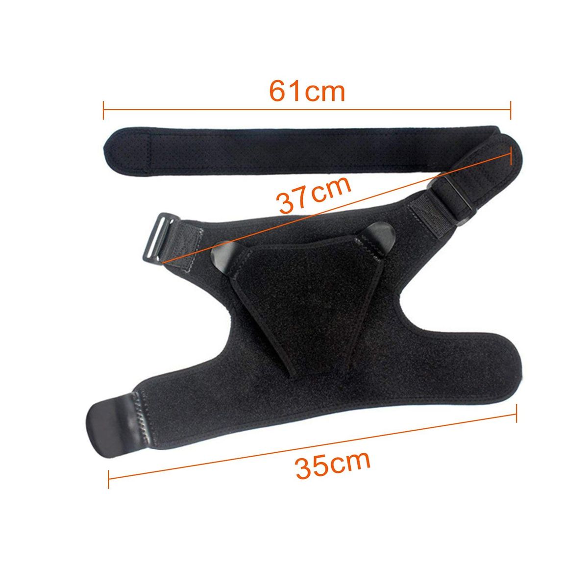 Shoulder Brace for Sleeping Shoulder Support Brace Adjustable Sleeve Black