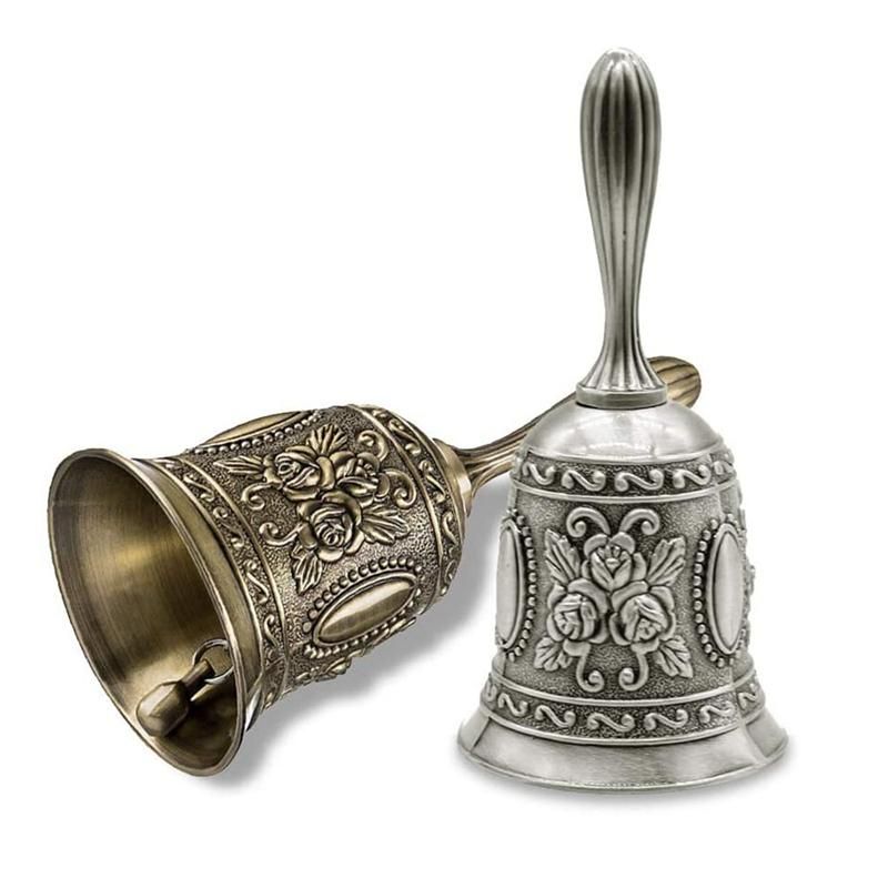 Metal Held Dinner Bell Brass Jingle for School Church