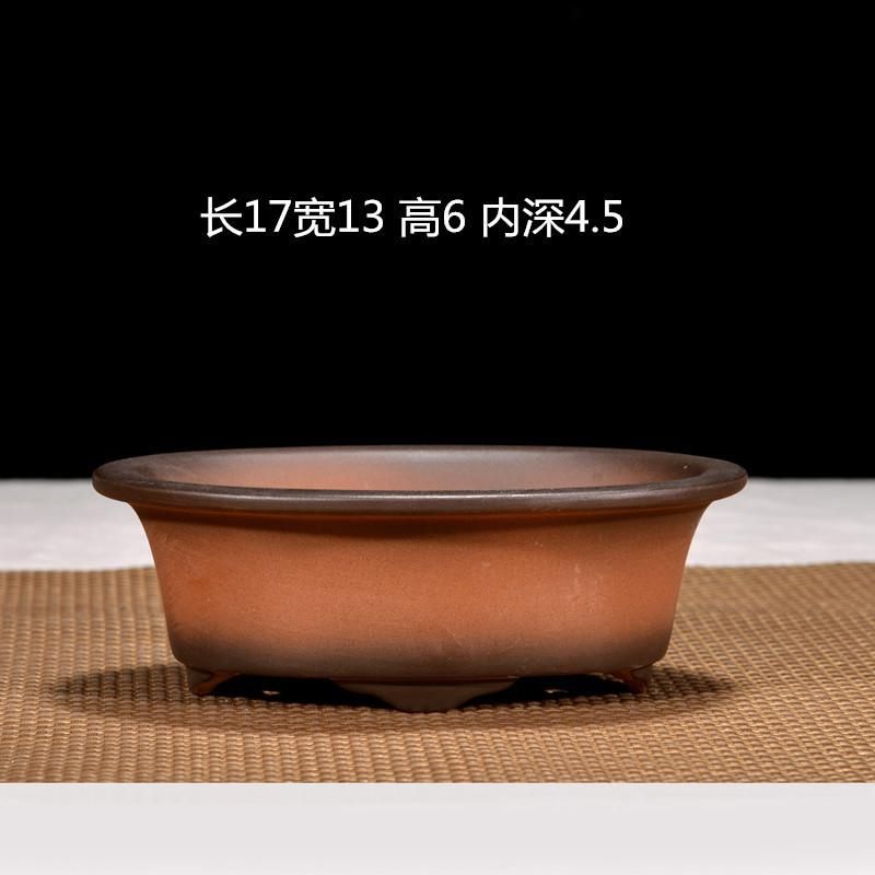 Purple Sand Flower Pot Antique Micro Landscape Multi Meat Pot Chinese Style Square Rectangular Bonsai Pot Balcony Decorations