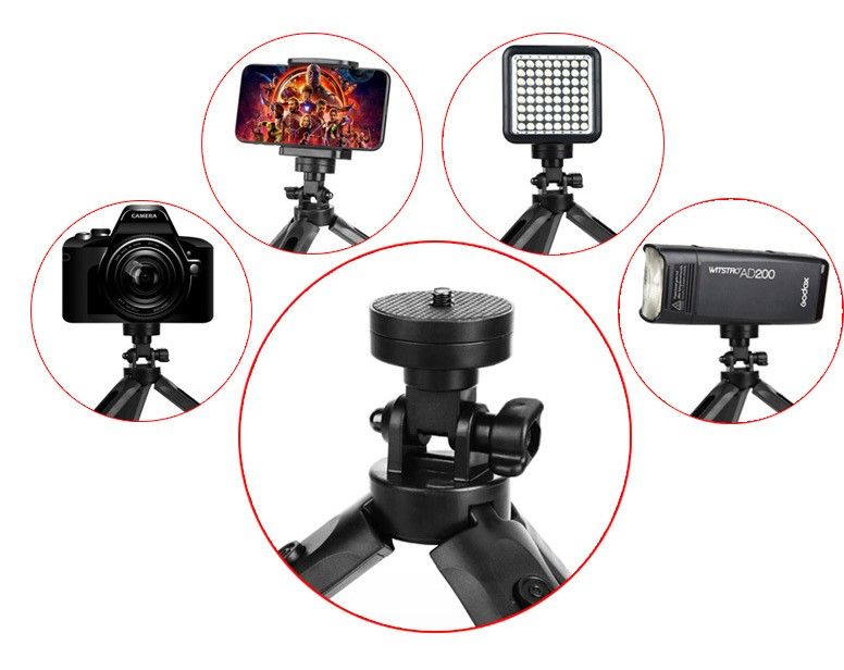 Tripod Desktop Phone Holder Multifunction Mini Selfie Stick Bracket