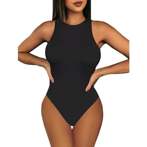 Sleeveless Bodysuit - Black