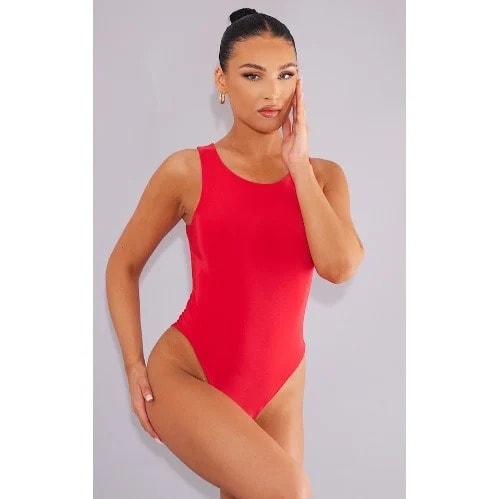 Sleeveless Bodysuit - Red