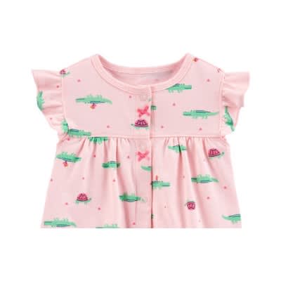 Alligator Snap Up Romper - 3 Months