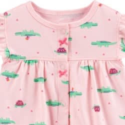 Alligator Snap Up Romper - 3 Months