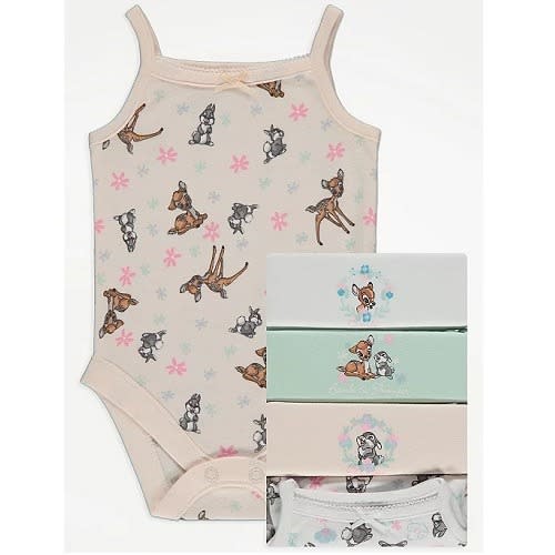 Baby Girls Strappy Bodysuits - 5 Pack