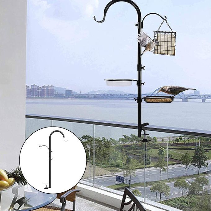 Premium Deck Wild Bird Feeder Pole Feeding Station Bird Watching