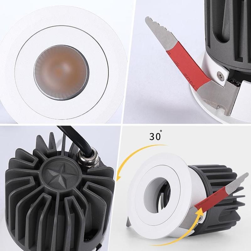 LED Recessed Downlight 12W Waterproof Light for Kitchen