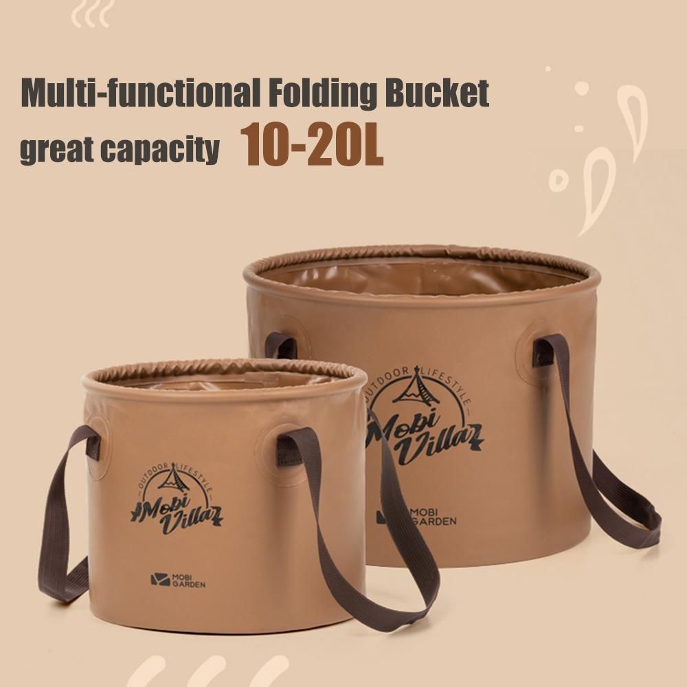 10L/20L Collapsible Water Bucket PVC Folding Water Storage Container Anti Leakage Bucket for Traveling Fishing Camping