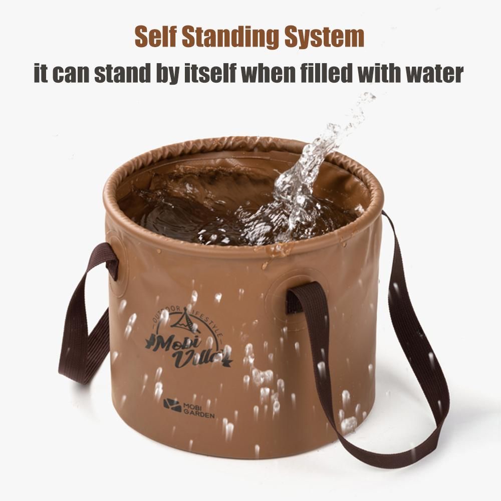 10L/20L Collapsible Water Bucket PVC Folding Water Storage Container Anti Leakage Bucket for Traveling Fishing Camping