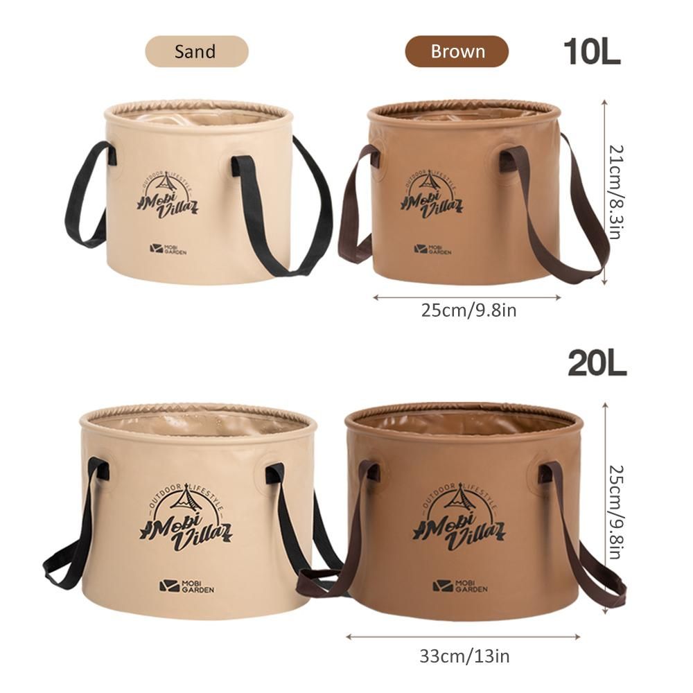 10L/20L Collapsible Water Bucket PVC Folding Water Storage Container Anti Leakage Bucket for Traveling Fishing Camping