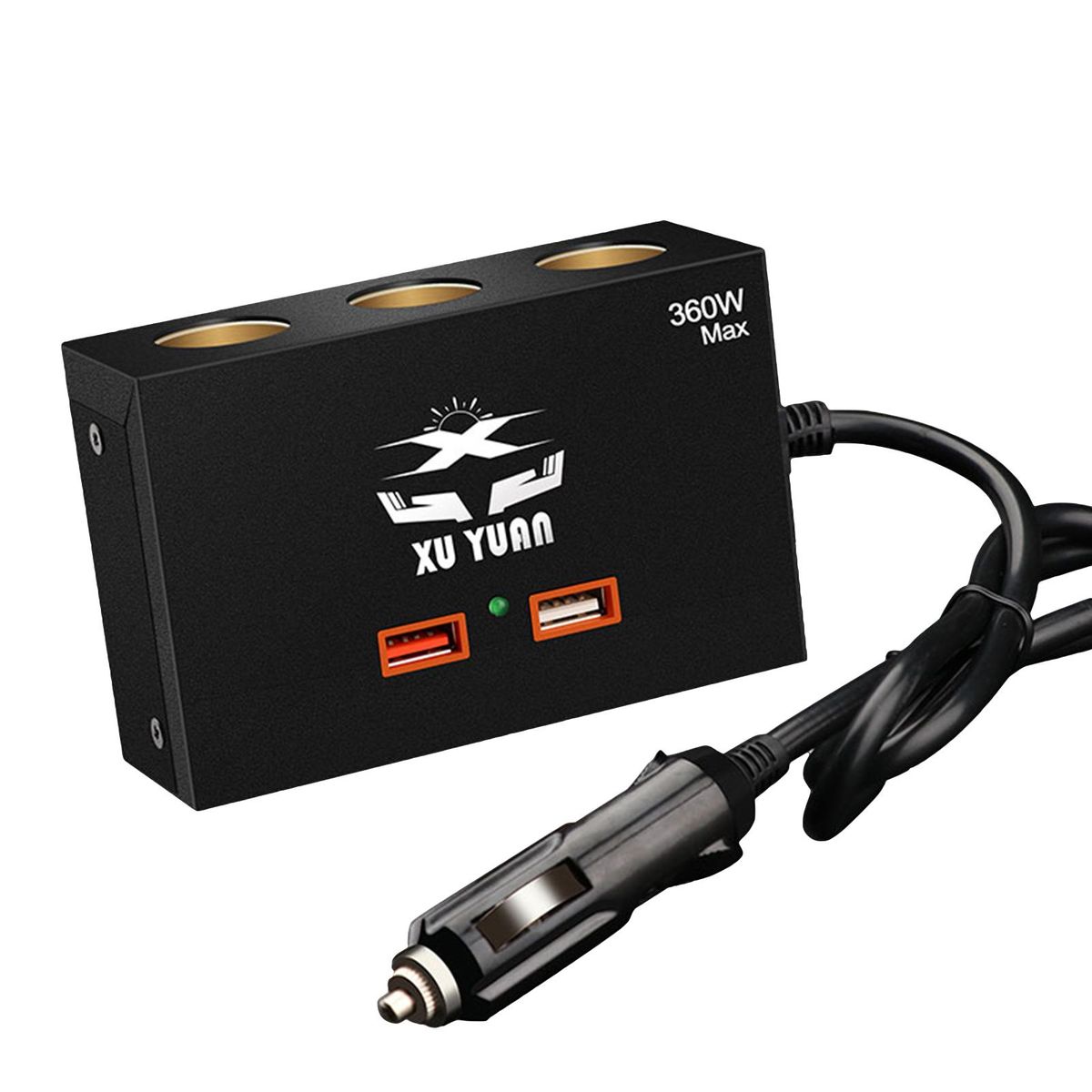 Car Phone Charger QC3.0 High Speed Auto Charger Adapter Black