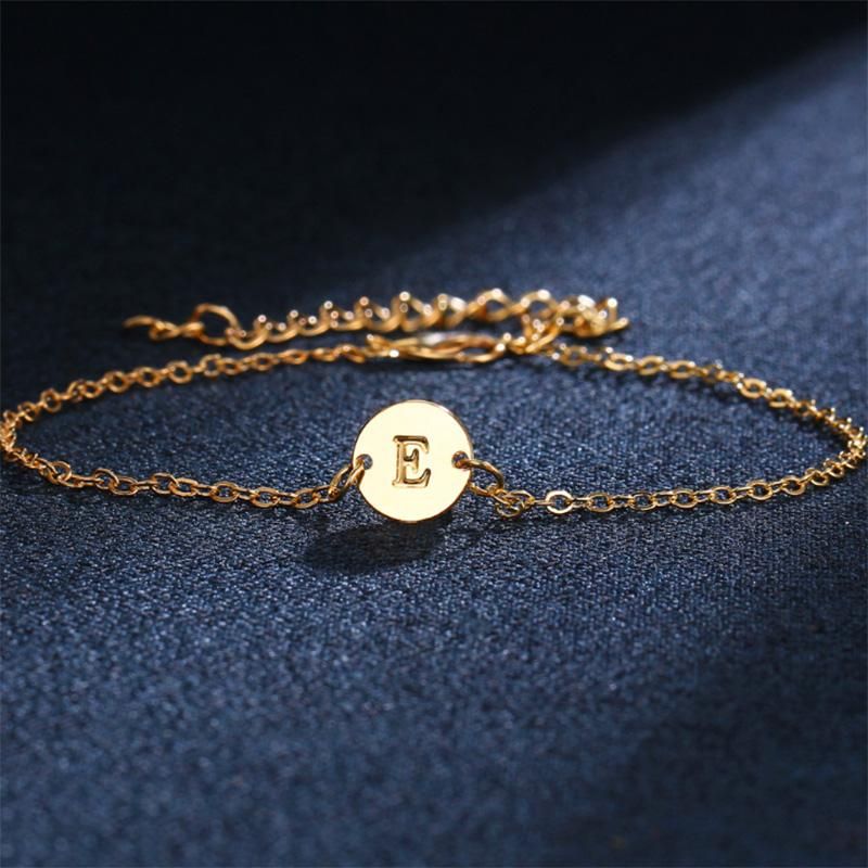 New Women Gold Color Alloy Charm Adjustable Bracelet, E