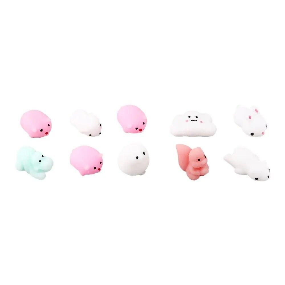 Creativity 10Pcs/set Easter Party Desktop Ornaments Mini Mochi Kawaii Animal Mochi Toys Stress Relief Toy Stress Relief Toy