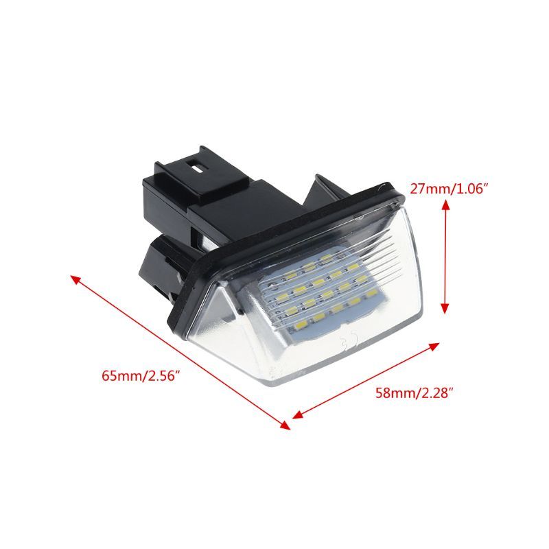2Pcs/set 18 LED License Number Plate Lights Lamp For Peugeot 206 207 307 308 406 Citroen C3/C4/C5/C6 Dropshipping For LED