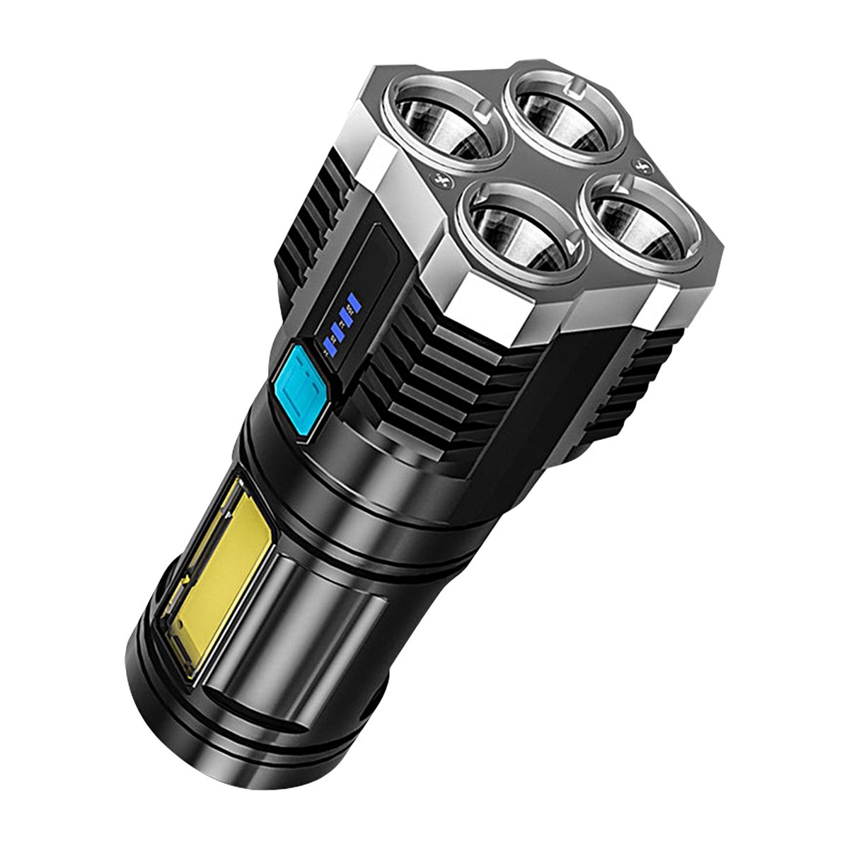 Torchlight Portable Torchlight Outdoor Flashlight With COB Black