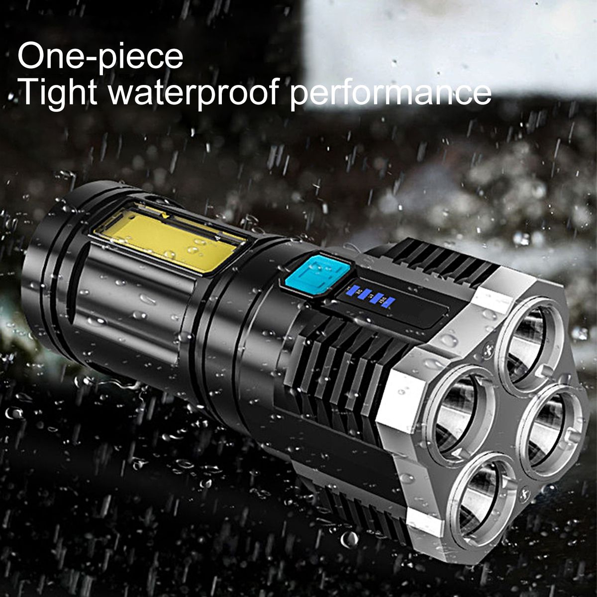 Torchlight Portable Torchlight Outdoor Flashlight With COB Black