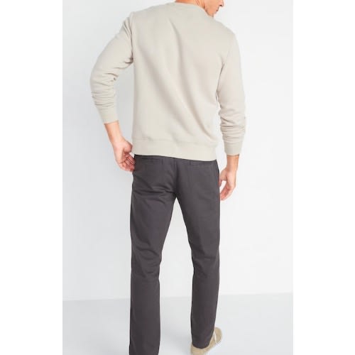 Slim Chino Pants For Men- Dark Grey