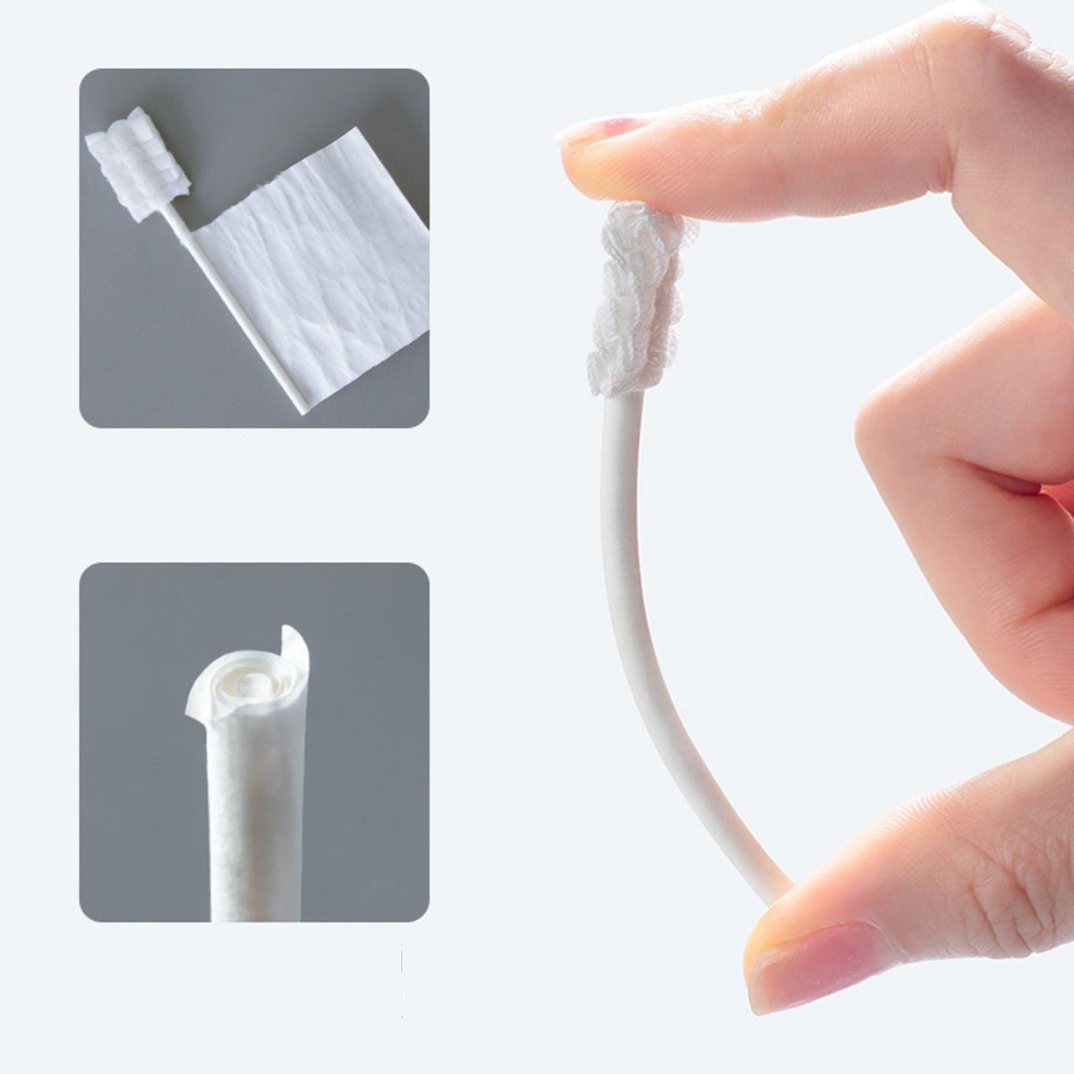 30Pcs Baby Tongue Cleaner  Gums Disposable White 12x8.3cm