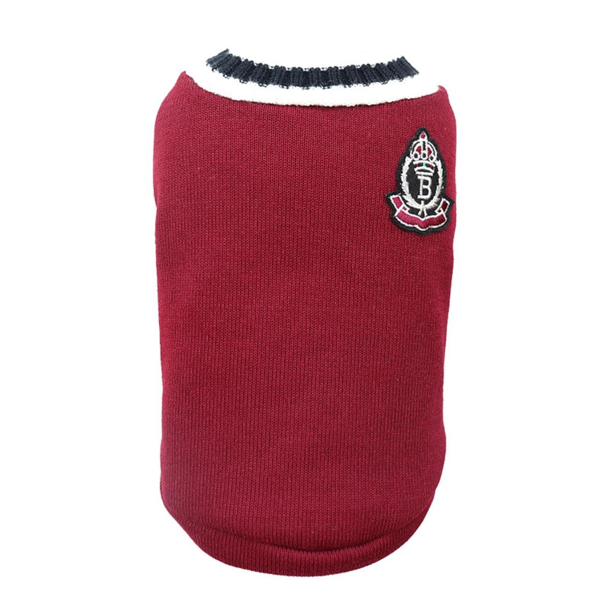 Pet Costume College Style Breathable Skin-friendly-Wine Red