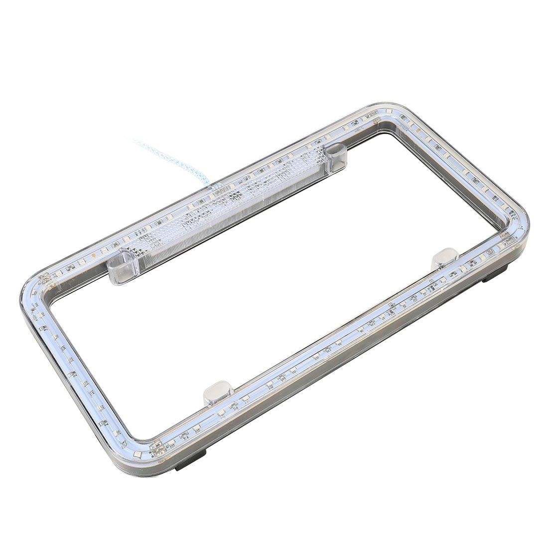 12V Car License Plate Plastic Bracket Frame Holder Stand Mount With Light (Red Light)