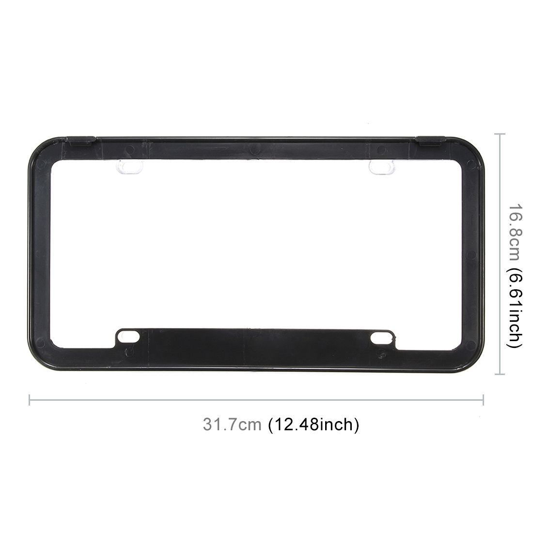 12V Car License Plate Plastic Bracket Frame Holder Stand Mount With Light (Red Light)