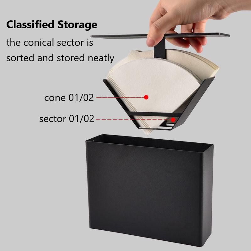 1 Pcs Coffee Filter Paper Box With Lid Dust-proof Storage Filter Paper Box Household Filter Paper Rack V60 Filter Paper Holder