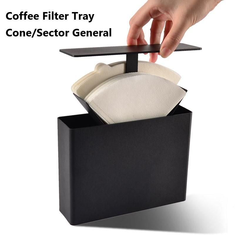 1 Pcs Coffee Filter Paper Box With Lid Dust-proof Storage Filter Paper Box Household Filter Paper Rack V60 Filter Paper Holder