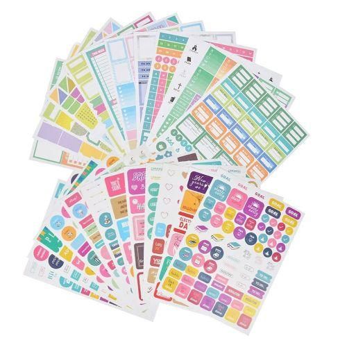24 Sheets Planner Stickers Monthly Tabs For DIY